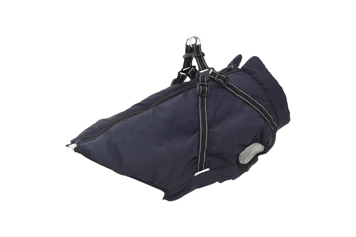 Dog Coat With Harness Waterproof Reflective Navy Blue 5xl