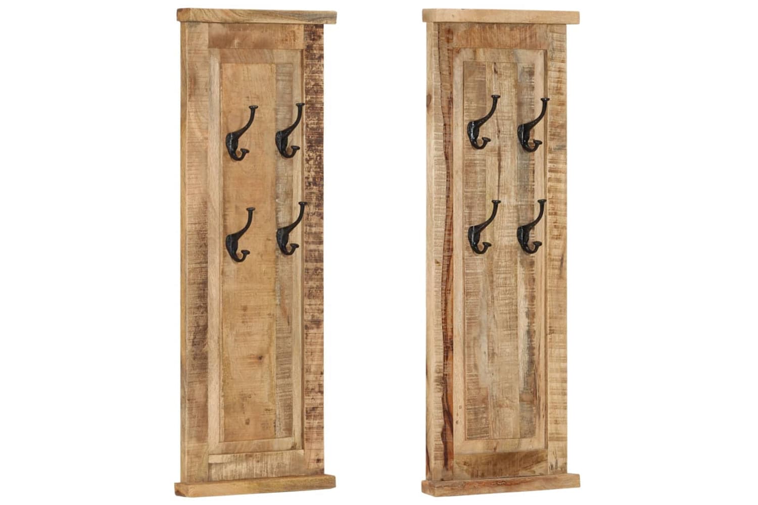 vidaXL 337853 Coat Racks 2 Pcs Solid Wood Mango 38x100cm