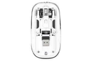 Manhattan Rechargeable Wireless USB Mouse | Clear/White