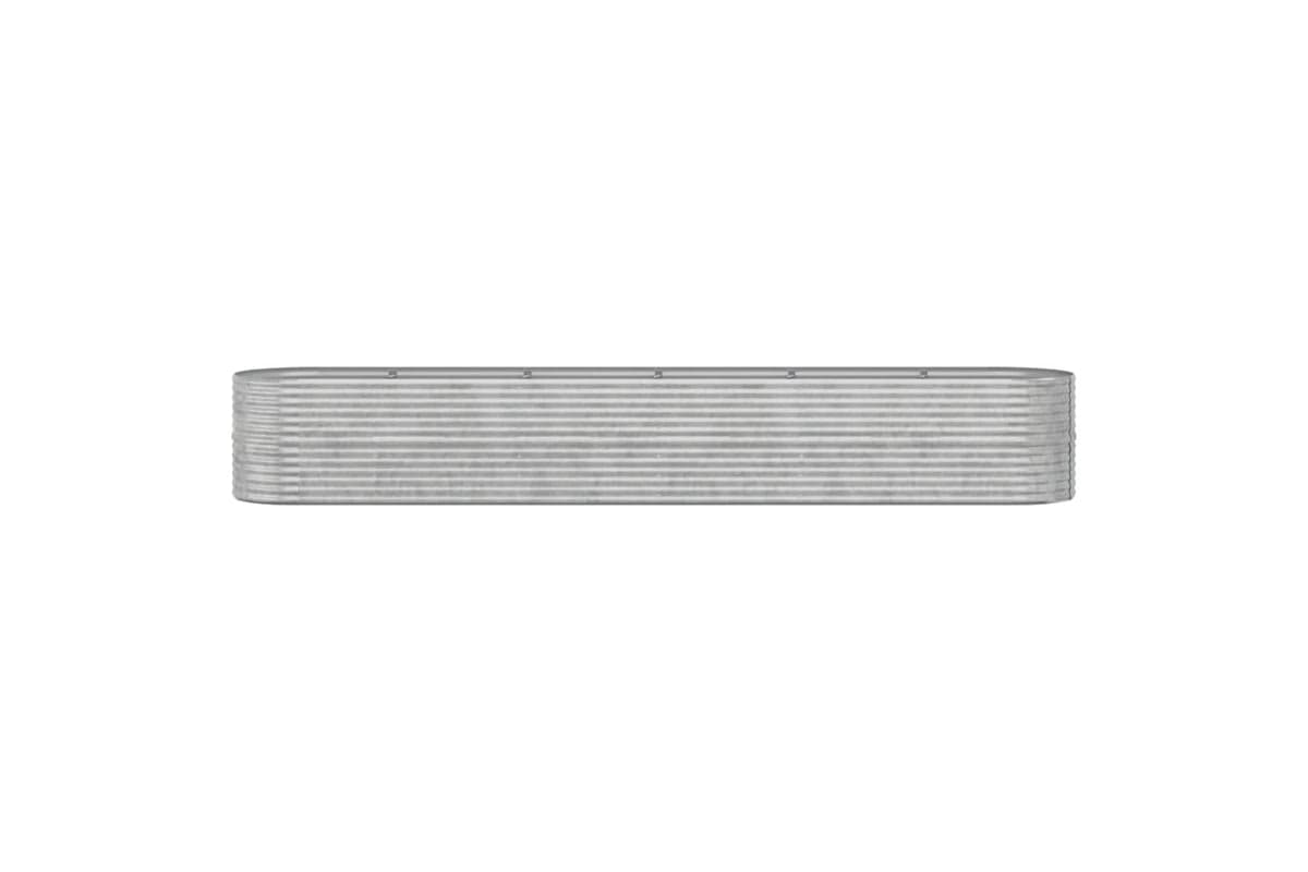 vidaXL 318972 Garden Raised Bed Powder-coated Steel 440x80x68cm Silver