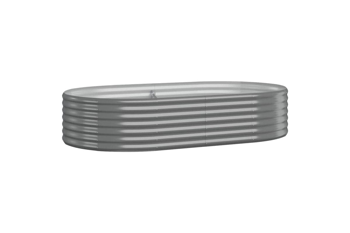 vidaXL 318989 Garden Raised Bed Powder-coated Steel 175x100x36cm Grey