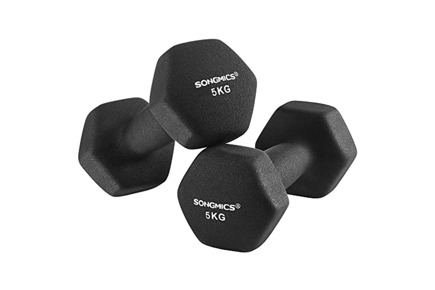 Songmics Set Of 2 Dumbbells | Neoprene Hand Weights | 2 X 5 Kg
