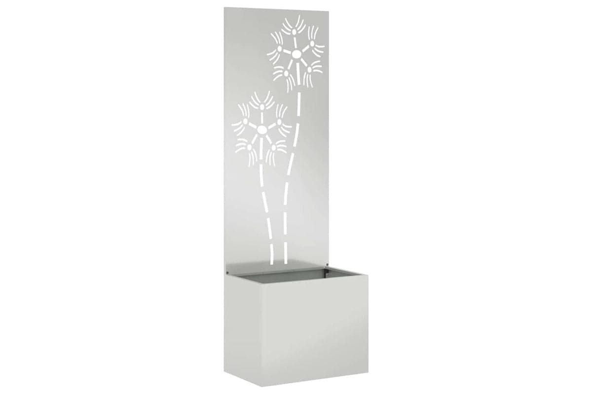 Garden Privacy Screen Silver 50 X 140 Cm Galvanised Steel