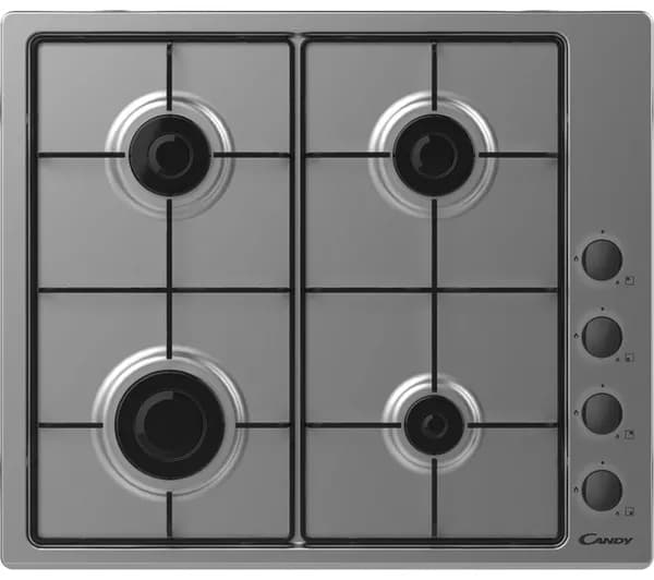 CANDY CHW6LBX 60 cm Gas Hob - Stainless Steel