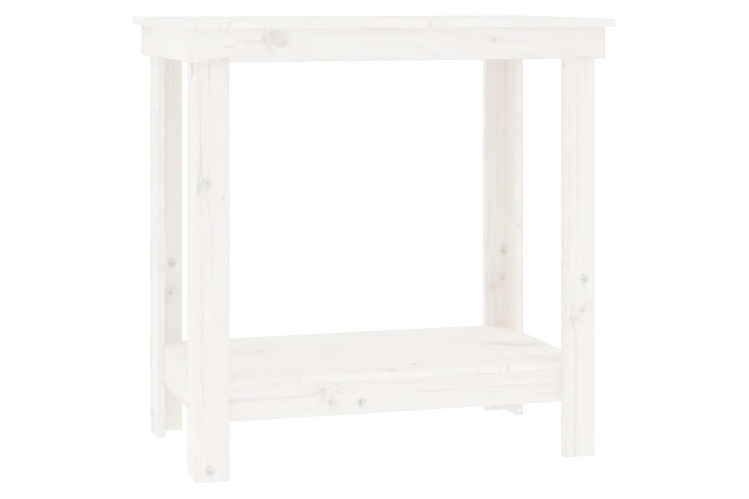 vidaXL 822497 Work Bench White 80x50x80cm Solid Wood Pine