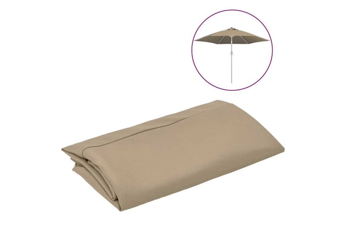 vidaXL 313797 Replacement Fabric For Outdoor Parasol Taupe 300cm