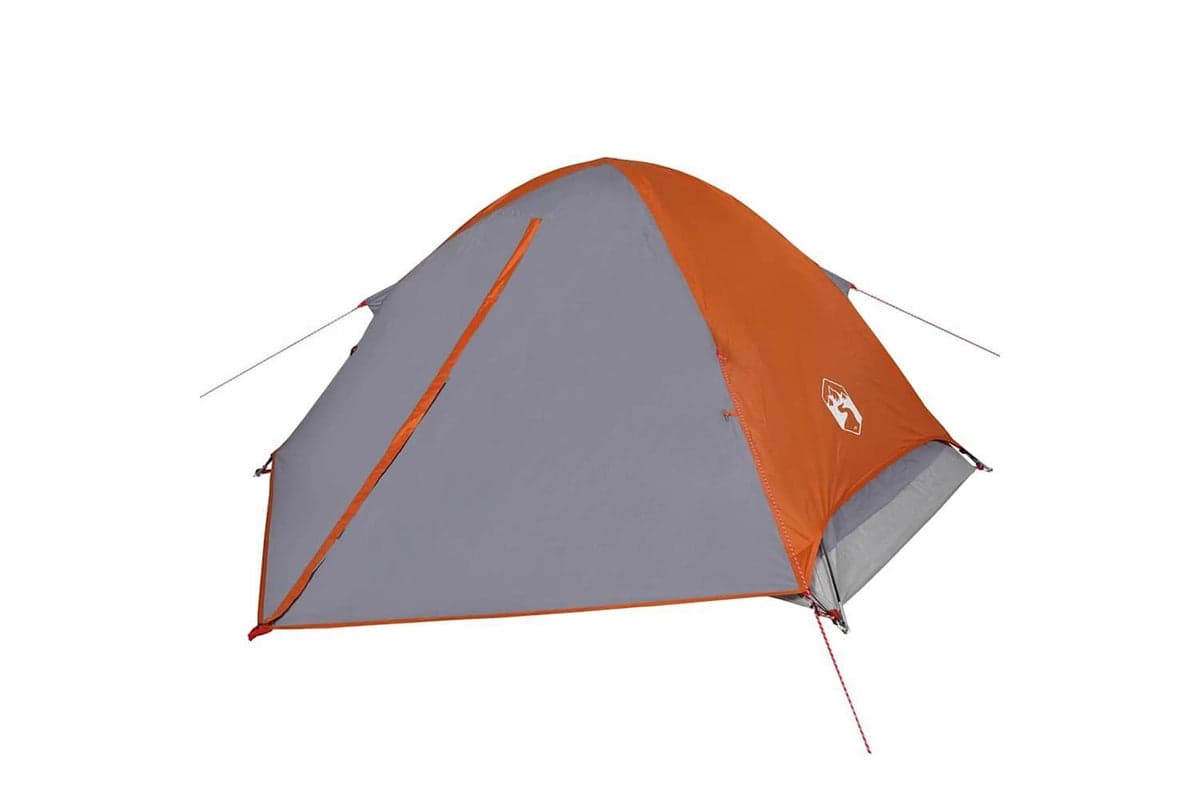 Vidaxl Camping Tent Dome 2-person Grey And Orange Waterproof