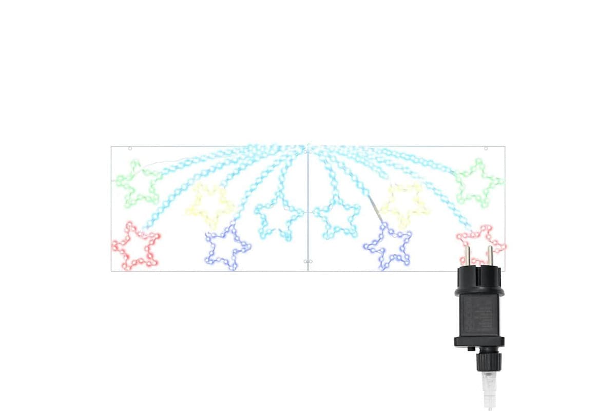 Vidaxl Christmas Star With 432 Leds Multicolour 180 X 57 Cm Pvc
