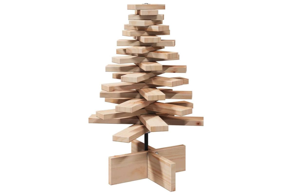 Vidaxl Wooden Christmas Tree For Decoration 60 Cm Solid Wood Pine