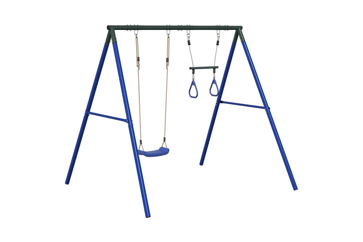 vidaXL 3283580 Outdoor Swing Set With Swing And Trapeze