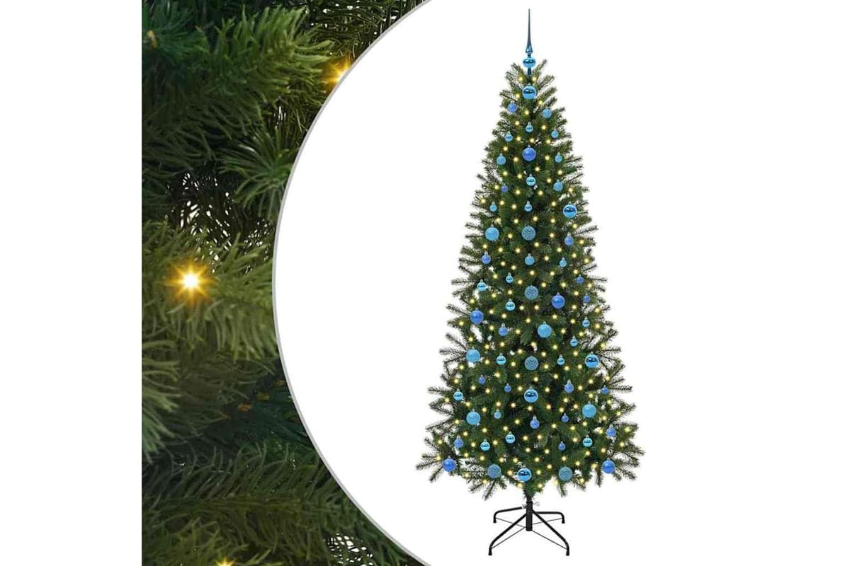 Vidaxl Artificial Christmas Tree With 300 Leds Green 210 Cm Pe And Pvc