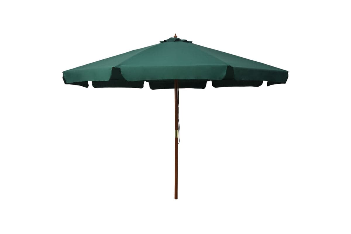 vidaXL 47213 Outdoor Parasol With Wooden Pole 330cm Green