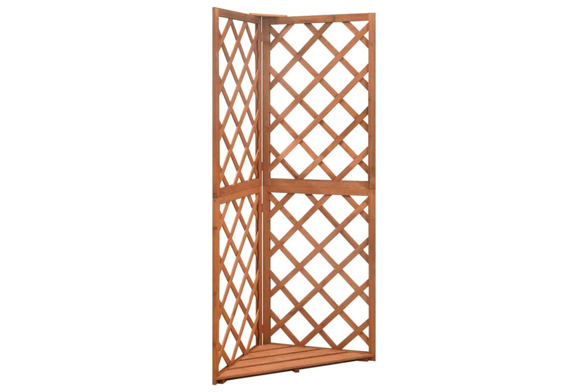 vidaXL 316407 Corner Trellis 50x50x145cm Solid Fir Wood