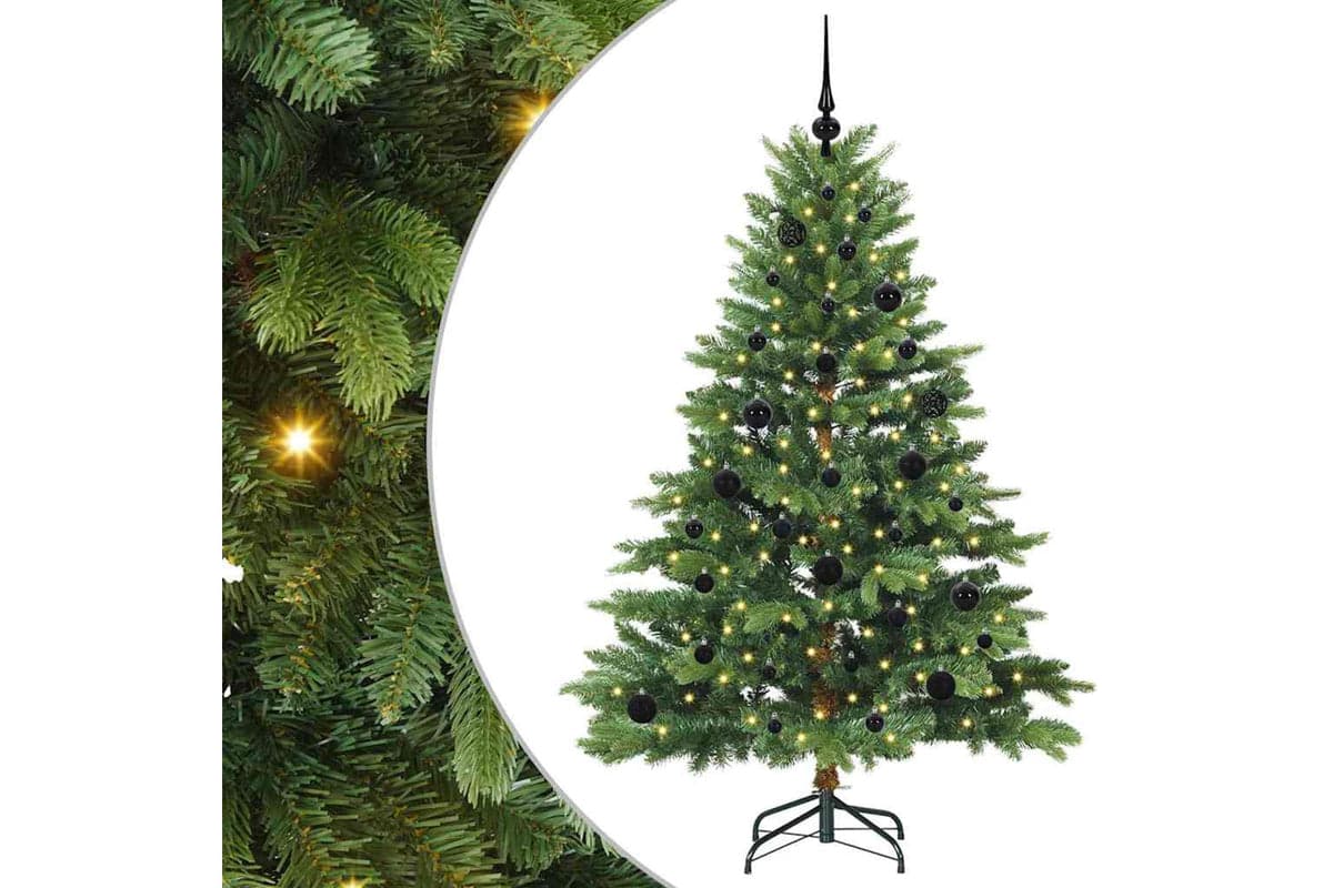 Vidaxl Artificial Christmas Tree With 150 Leds Green 150 Cm Pe And Pvc