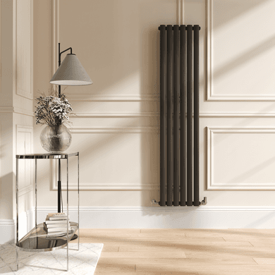 Sorrento Russet Vertical Oval Designer Radiator 1600x354mm Single Panel 2282 BTU