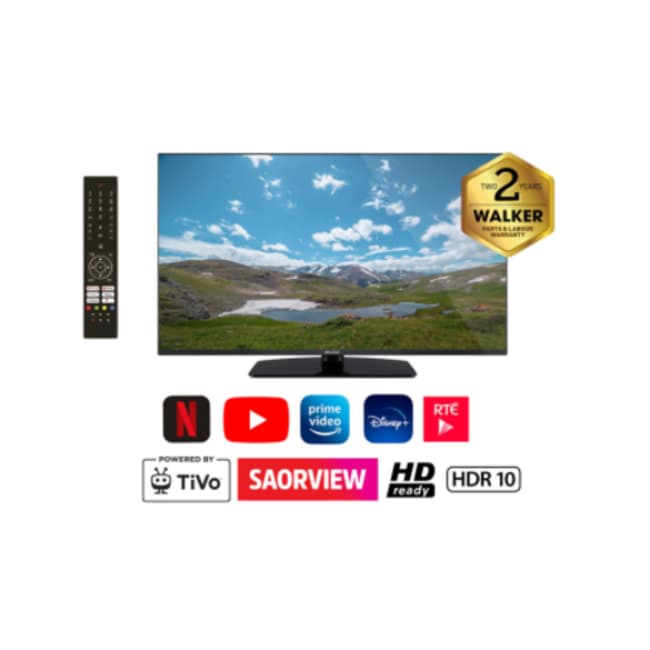 Walker 24″ Smart LED, Sat tuner, TiVo TV - Black | WPS24241BK