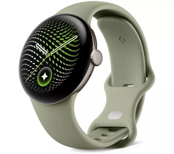 GOOGLE Pixel Watch 5 WiFi - Satin Pyrite Aluminum Case with Olive Active Band, 41 mm