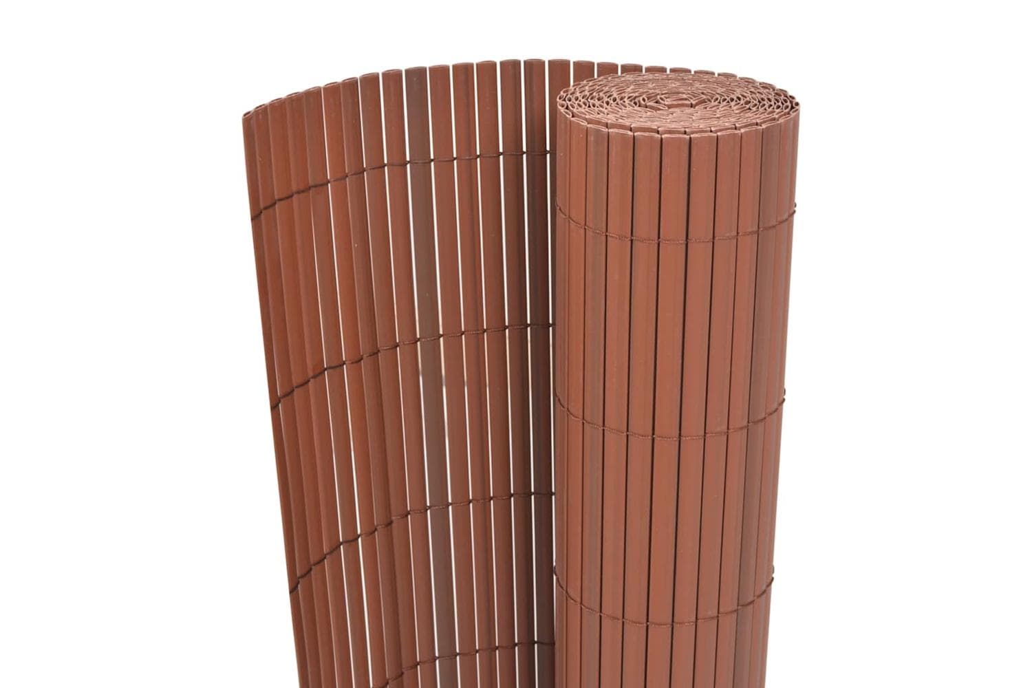 vidaXL 43625 Double-sided Garden Fence Pvc 90x300cm Brown