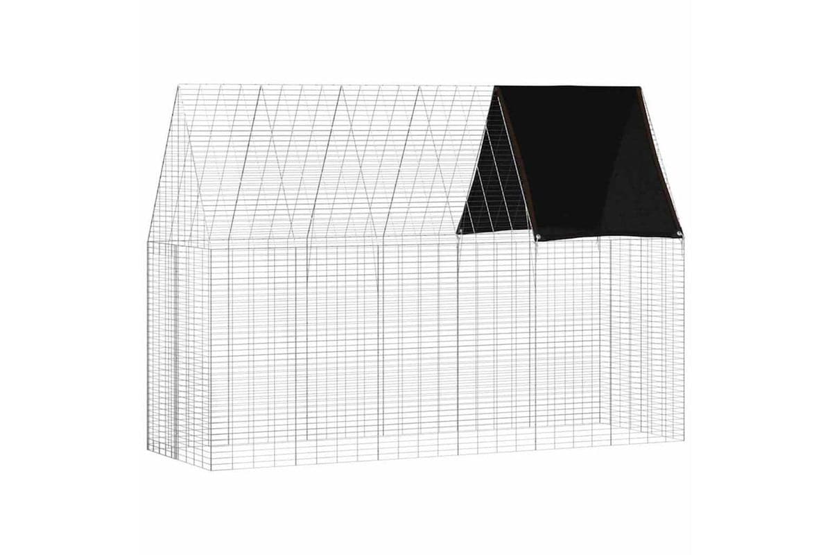 Vidaxl Rabbit Cage Silver 300 X 100 X 210 Cm Galvanised Steel
