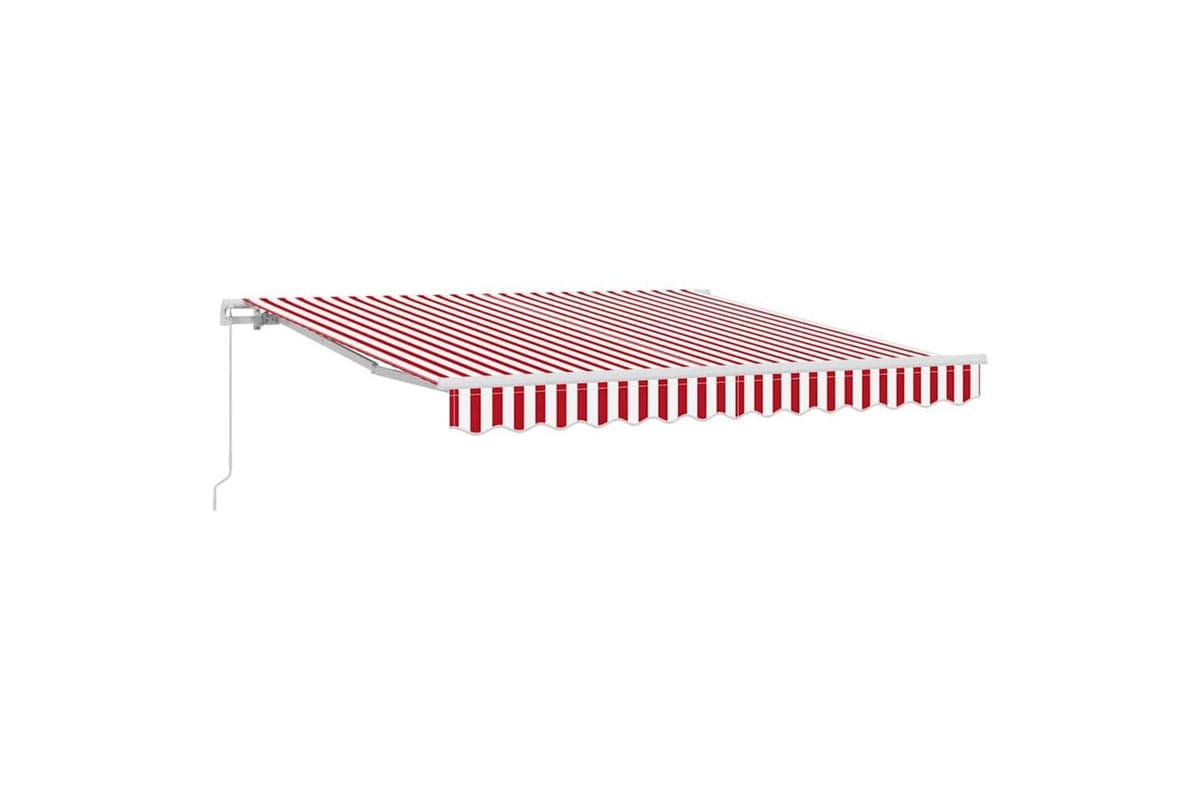 Vidaxl Retractable Awning Red And White 300 X 250 Cm Polyester Metal