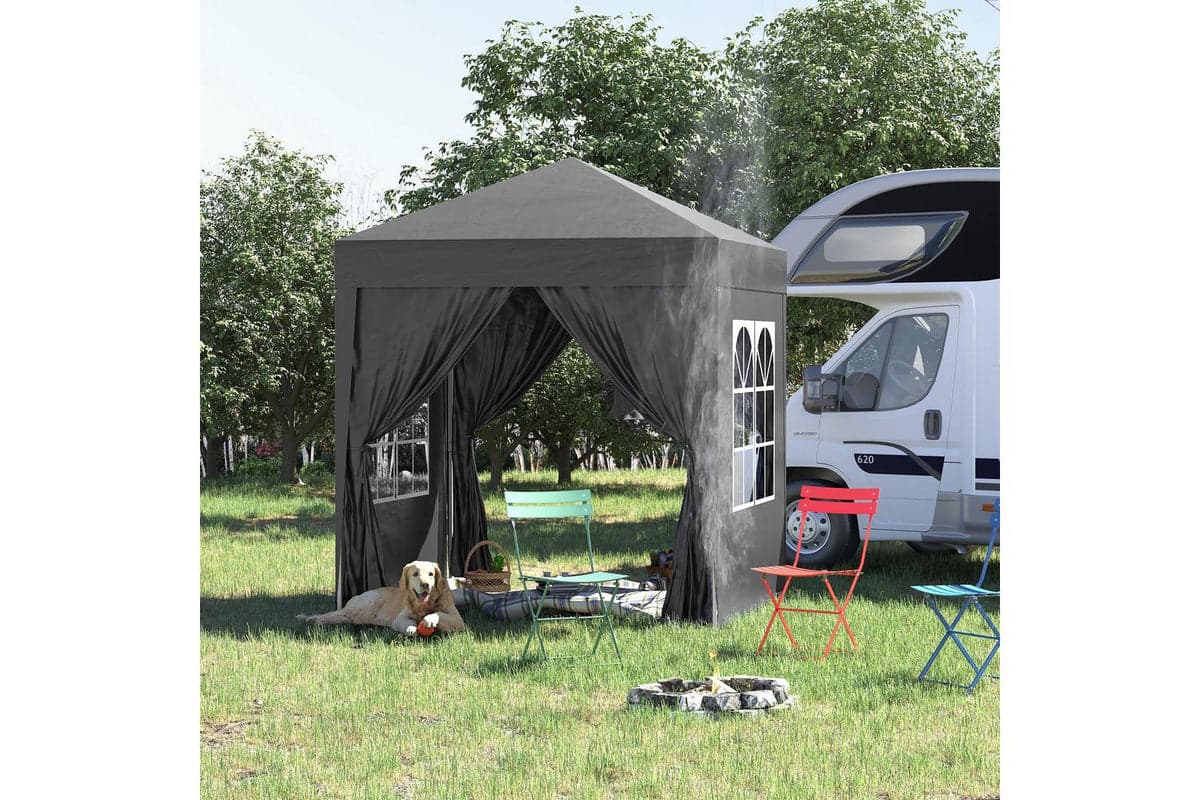 Outsunny Pop Up Gazebo Canopy | Black