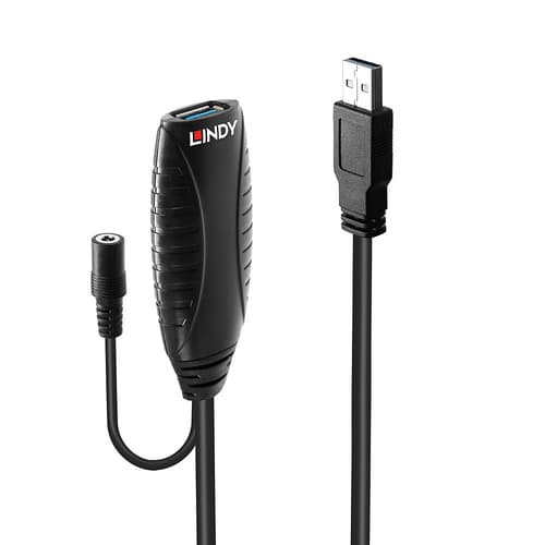 Lindy - 10M USB 3.0 ACTIVE EXTENS CBL TYPE A MALE/TYPE A FEMALE