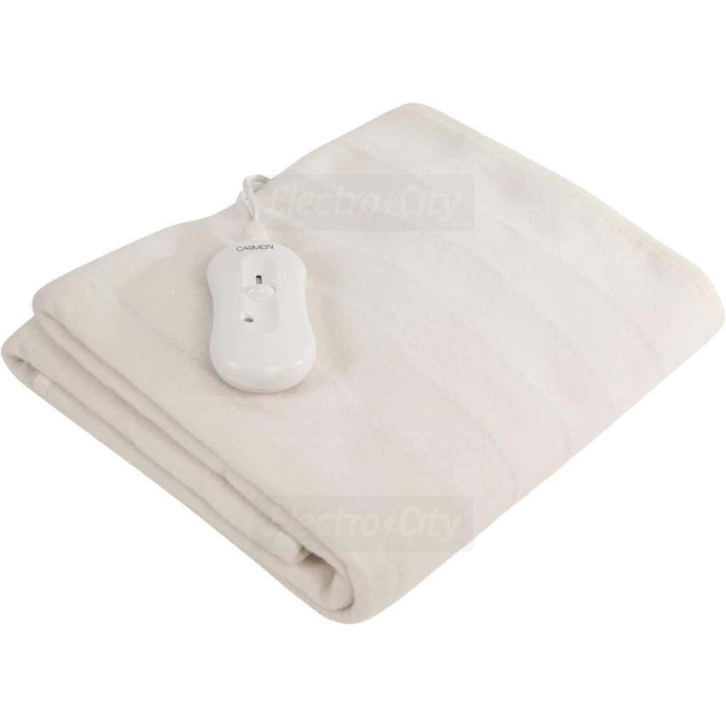 Carmen Single Heated Under Blanket with Overheat Protection | White