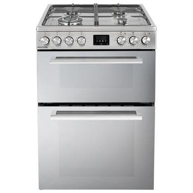 Refurbished electriQ EQDF60MD 60cm Double Oven Dual Fuel Cooker Stainless Steel