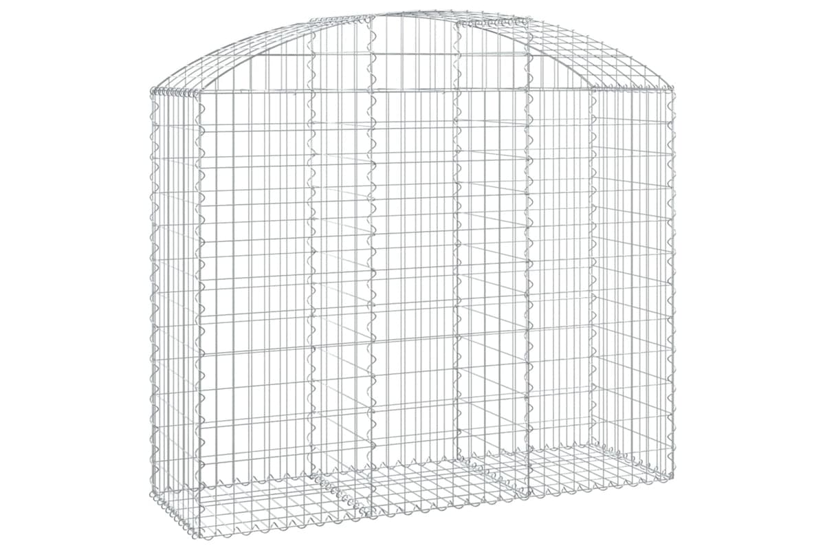 vidaXL 153456 Arched Gabion Basket 150x50x120/140cm Galvanised Iron