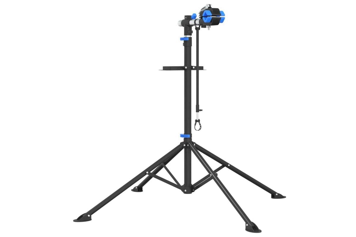 Vidaxl Bike Repair Stand Foldable Adjustable 108-188 Cm Blue Steel