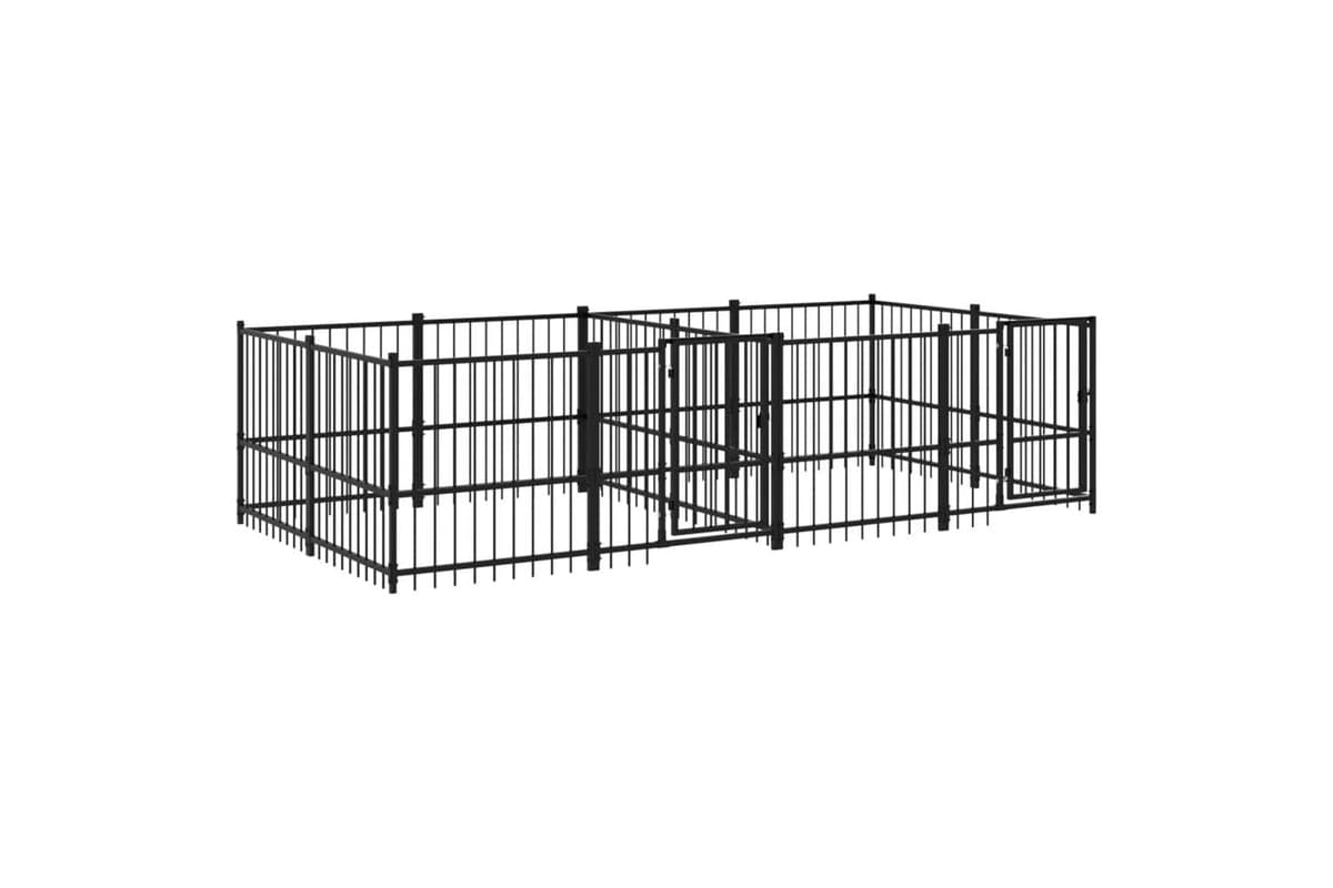 Vidaxl 3124664 Outdoor Dog Kennel Steel 7.51 M2