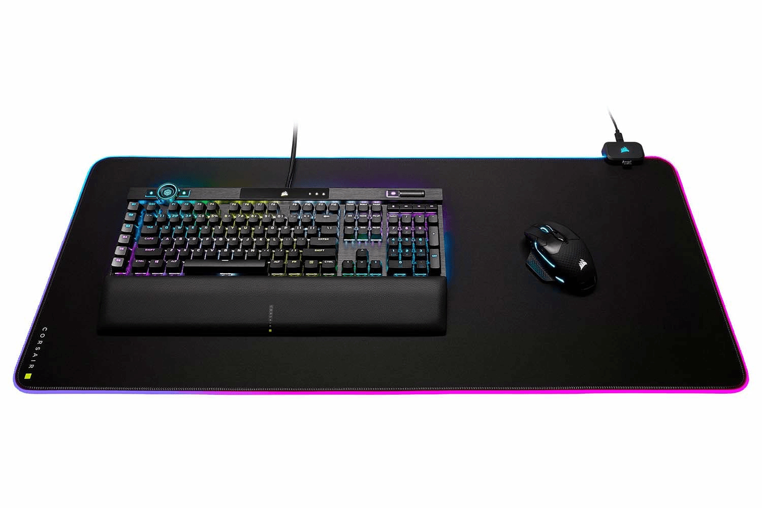 Corsair MM700 106CH9417070WW, Large Gaming Mouse Pad w/ RGB Lighting, Black