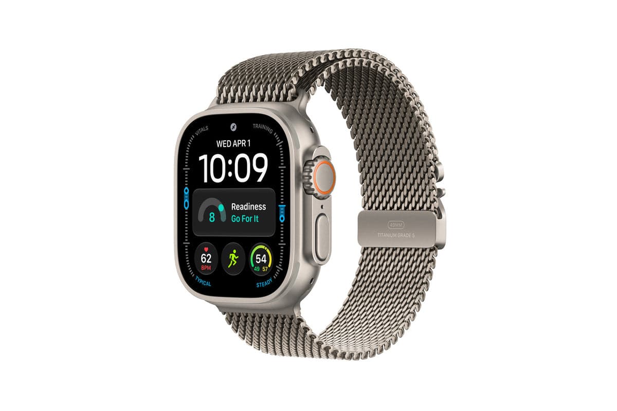 Apple Watch Ultra 4 | GPS + Cellular | 49mm | Natural Titanium | Natural Titanium Milanese Loop | S