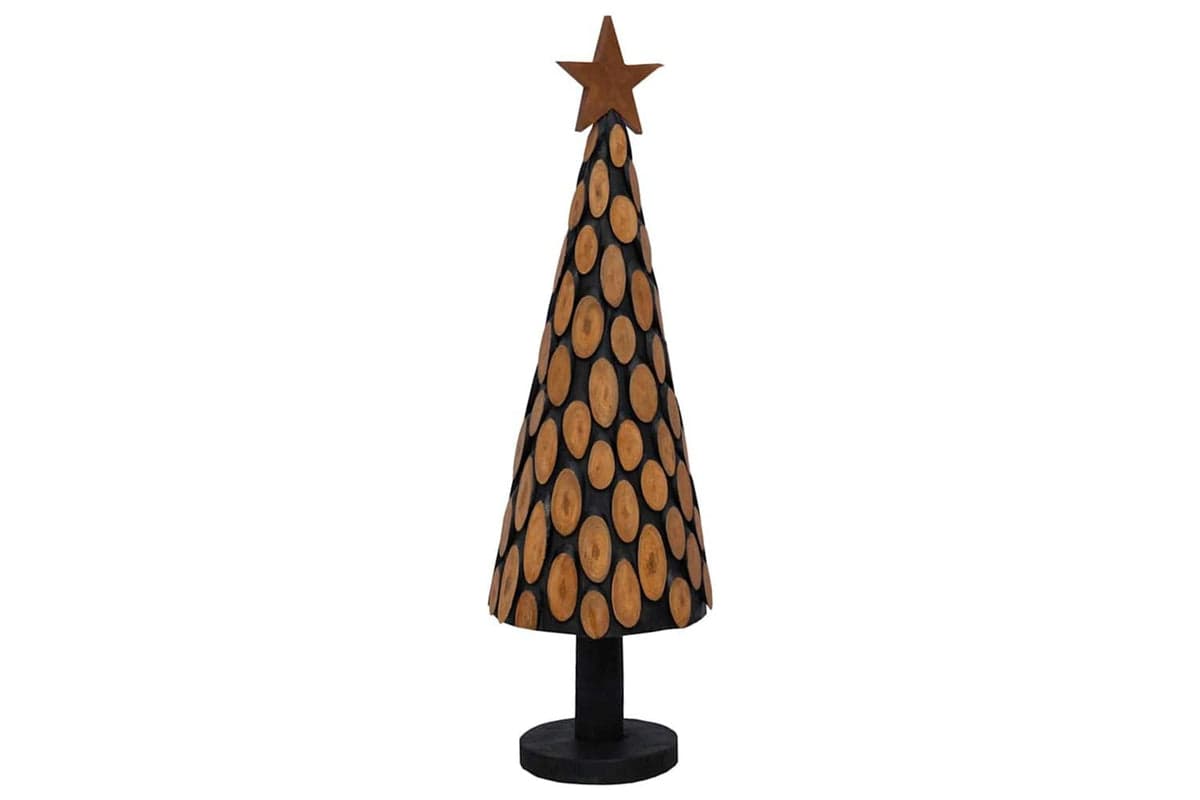 Vidaxl Christmas Tree With Stand Brown 150 Cm Solid Teak Wood