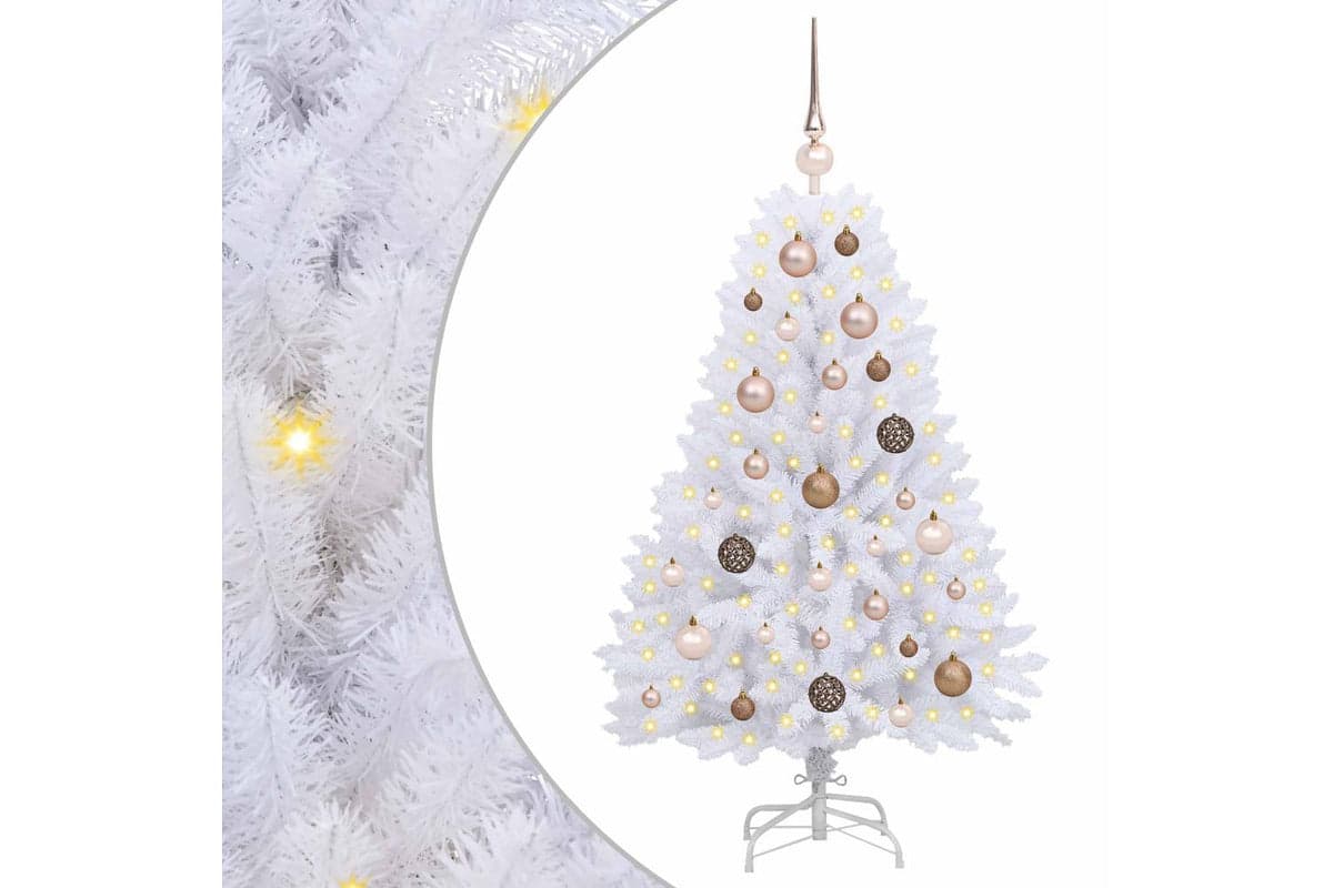 Vidaxl Artificial Christmas Tree 120 Cm Pvc And Steel White