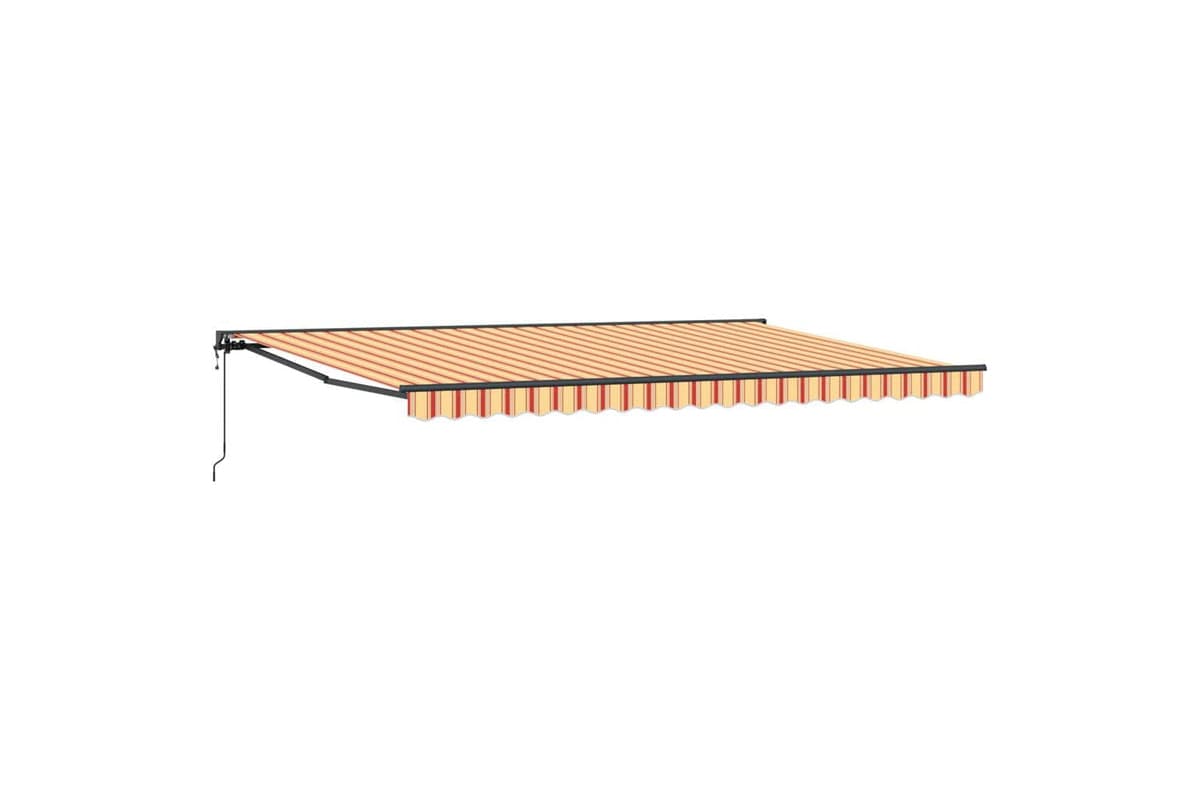 Vidaxl Retractable Awning Yellow And Orange 500x300 Cm Fabric