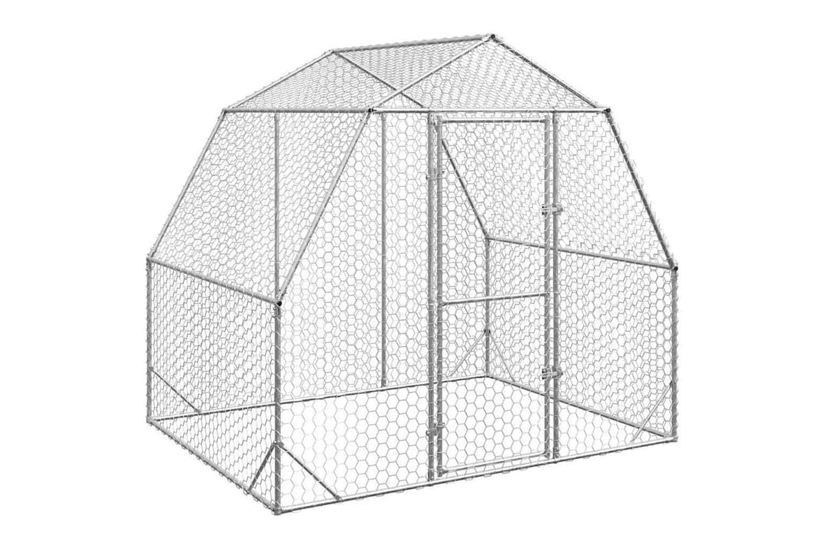 Vidaxl Chicken Run 25x2x225 M Galvanised Steel
