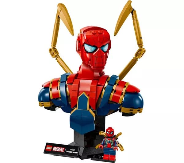 LEGO Marvel 76326 Iron Spider-Man Bust Set for Adults