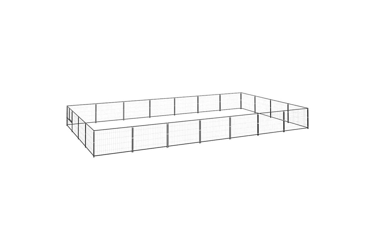 Vidaxl 3082146 Dog Kennel Black 28 M2 Steel