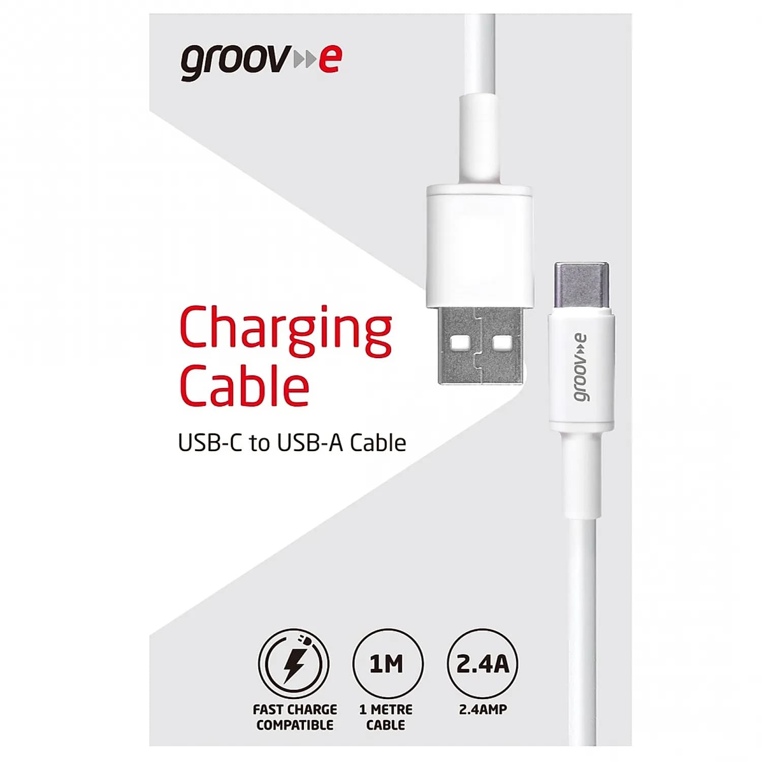 Groove USB-C to USB-A Charging Cable 1M | GVMA001WE