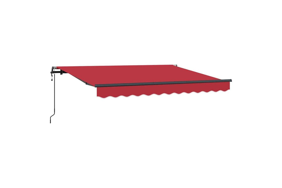 Vidaxl Retractable Awning Red 350 X 200 Cm Polyester And Aluminium