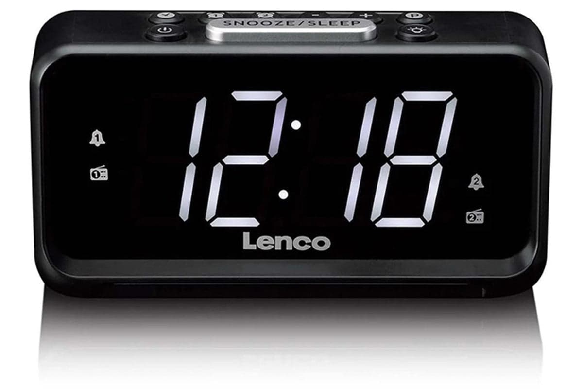 Lenco CR-28BK Clock Radio | LED Display | Night Light | Black