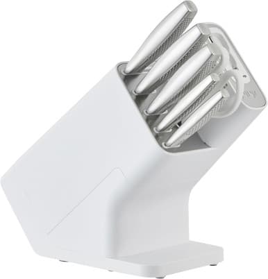 Ninja StaySharp 6-Piece Stainless Knife Set, White Block & Built-In Sharpener | K62006EUWH