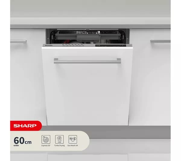 SHARP QW-NI1FI45D6X-EN Full-size Fully Integrated Dishwasher