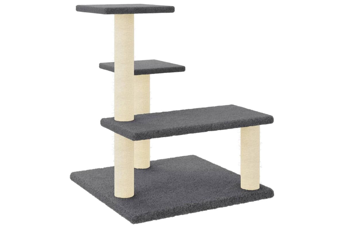 Vidaxl Cat Tree With Sisal Scratching Posts Dark Grey 61 Cm