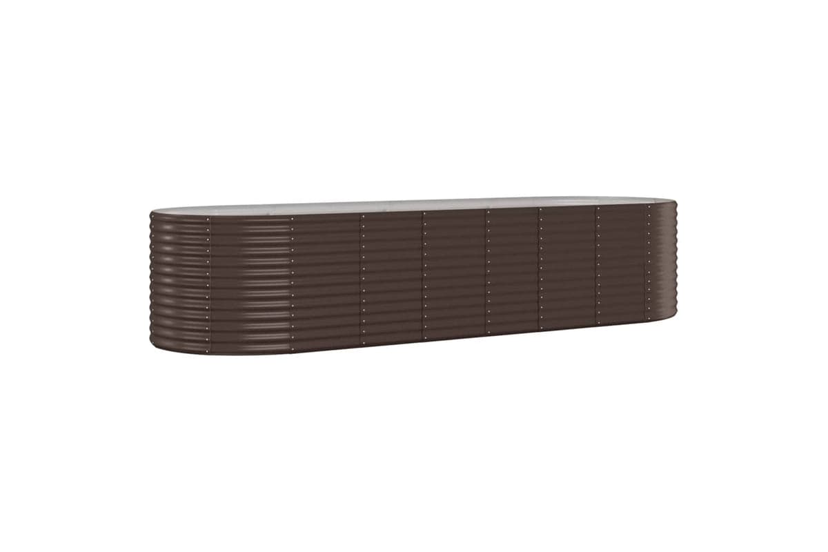 vidaXL 319070 Garden Raised Bed Powder-coated Steel 322x100x68cm Brown