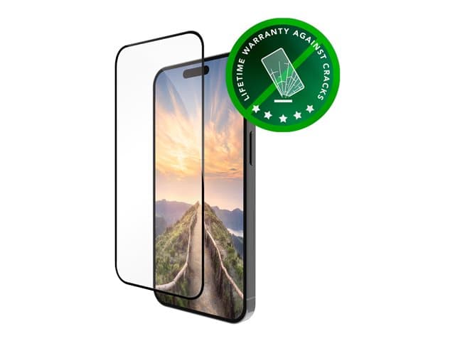 dbramante1928 - Eco-shield - Screen protector for mobile phone - glass - frame colour black - for Apple iPhone 16
