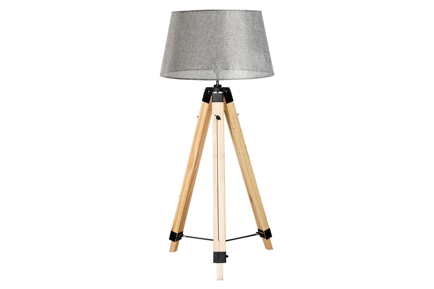 Homcom | Tripod Floor Lamp | Natural/Grey