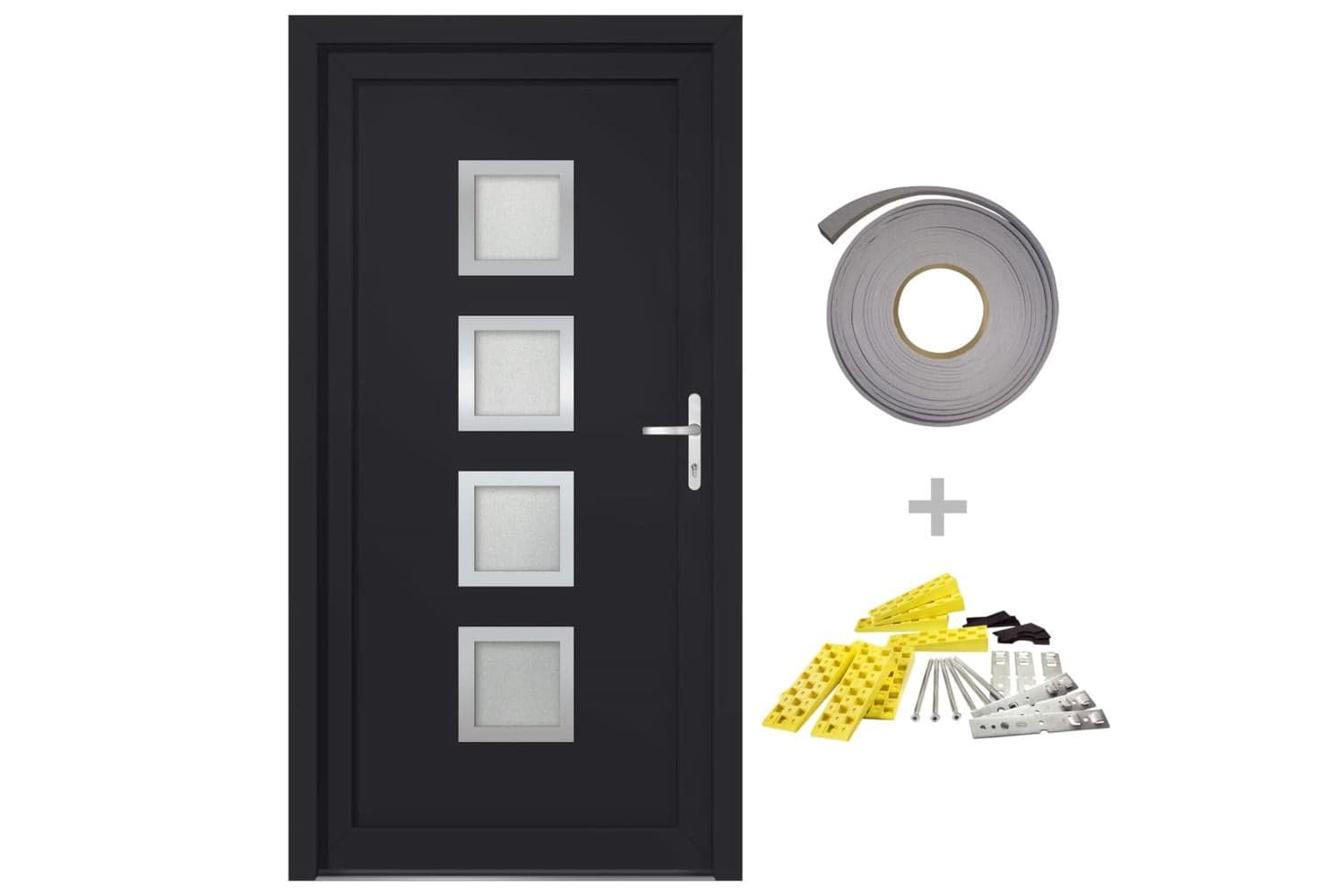 vidaXL Front Door Pvc