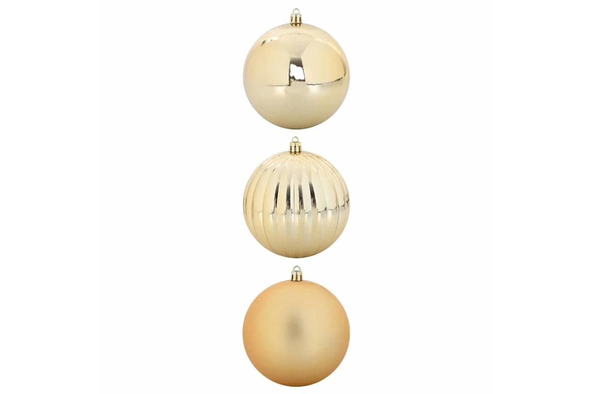 Vidaxl Christmas Bauble Set 3 Pcs Gold